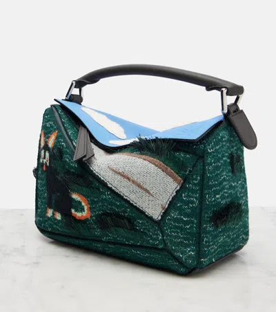 Loewe X Louis Wain Futurist Cat Puzzle Tote Bag In Multi