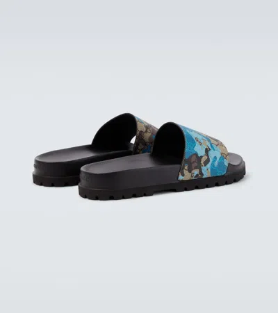 Gucci Gg Canvas Slides In Multi