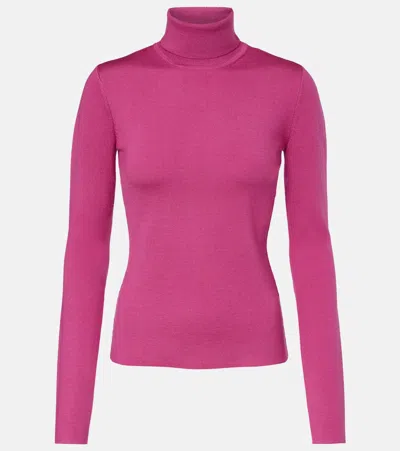Gabriela Hearst May Wool, Cashmere, And Silk Turtleneck Sweater In Pink