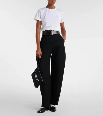 Givenchy Logo Canvas Pouch In Black