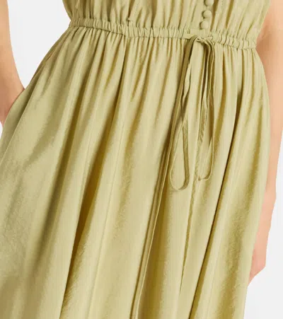Polo Ralph Lauren Pleated Midi Dress In Green