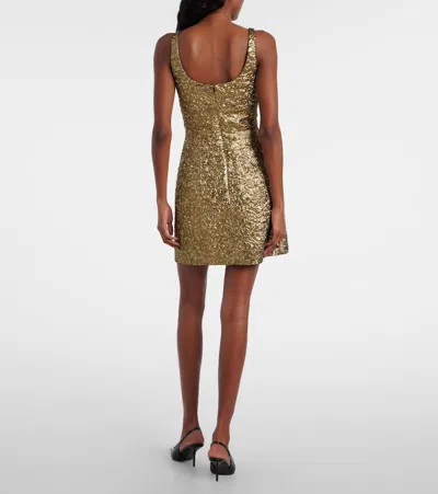 Emilia Wickstead Einna Floral Jacquard Minidress In Brown