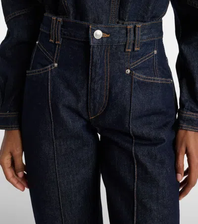 Isabel Marant Drolane High Waist Straight Leg Jeans In Blue
