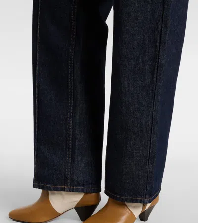 Isabel Marant Drolane High Waist Straight Leg Jeans In Blue
