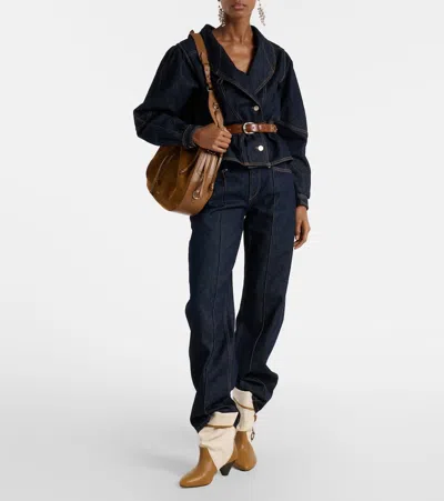 Isabel Marant Drolane High Waist Straight Leg Jeans In Blue