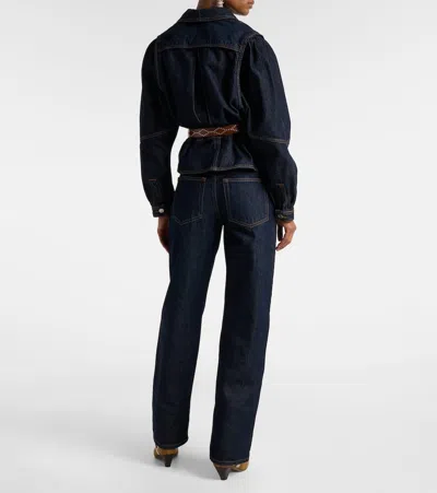Isabel Marant Drolane High Waist Straight Leg Jeans In Blue