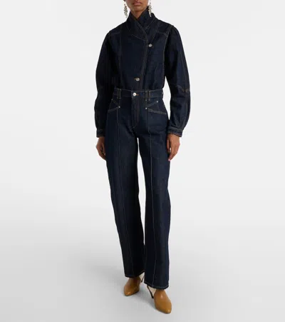 Isabel Marant Drolane High Waist Straight Leg Jeans In Blue
