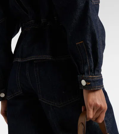 Isabel Marant Navy Dolie Denim Jacket In Blue