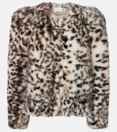 Isabel Marant Bahria Leopard-print Jacket In Brown