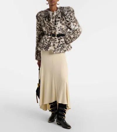 Isabel Marant Bahria Leopard-print Jacket In Brown