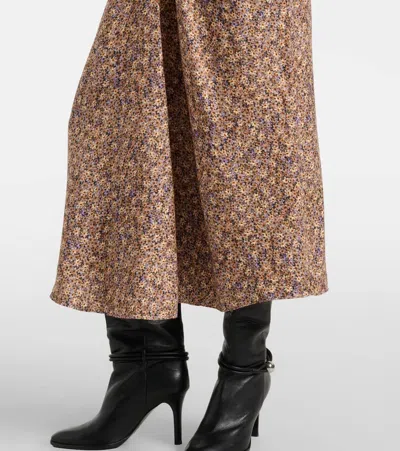 Isabel Marant Lyndsay Floral Gathered Midi Dress In Multi
