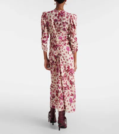 Isabel Marant Albini Floral Silk-blend Midi Dress In White