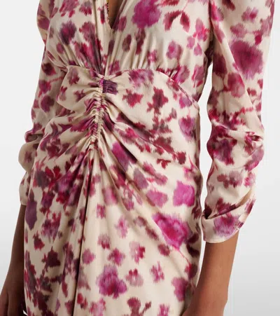 Isabel Marant Albini Floral Silk-blend Midi Dress In White