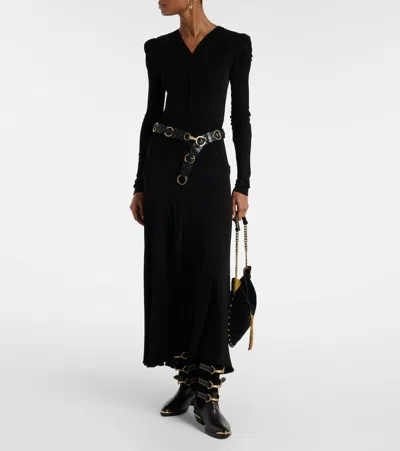 Isabel Marant Nejma Gathered Midi Dress In Black