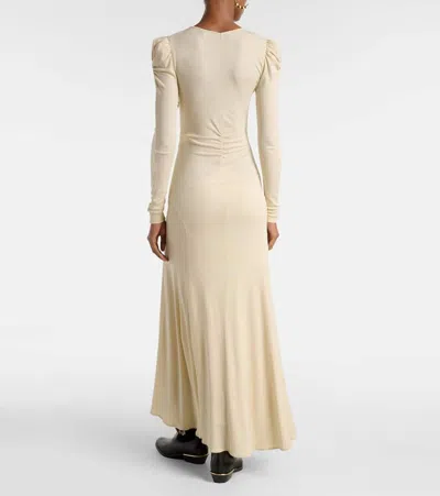 Isabel Marant Nejma Gathered Midi Dress In Neutral