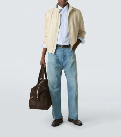 Lardini Striped Cotton Poplin Shirt In Blue