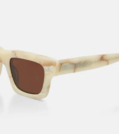 Jw Anderson Rectangular Sunglasses In Brown