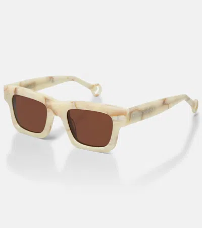 Jw Anderson Rectangular Sunglasses In Brown