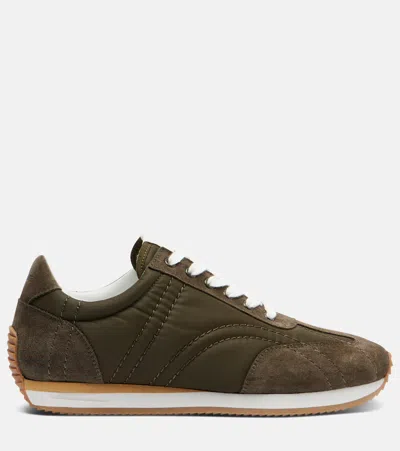 Totême Toteme Sport Suede-trim Sneaker In Animal Print