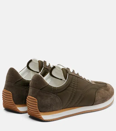 Totême Toteme Sport Suede-trim Sneaker In Animal Print