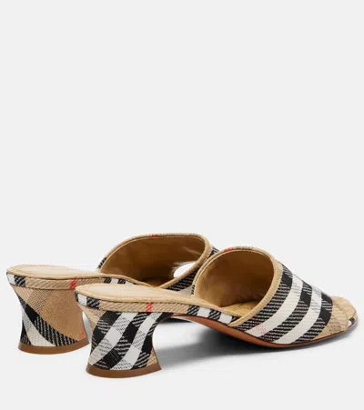 Burberry 45mm Sloane Heeled Sandals In Multi