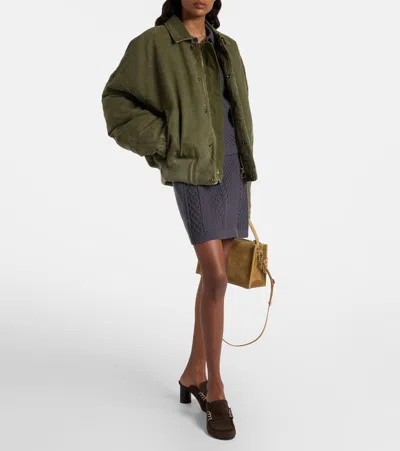 Jw Anderson 80mm Penny-slot Mules In Brown