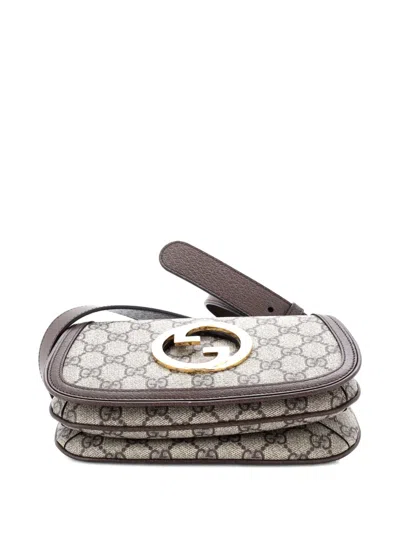 Pre-owned Gucci Blondie Gg Coated Canvas Belt Bag In Brown