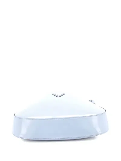 Pre-owned Prada Cleo Shoulder Bag Spazzolato Leather Medium Hobo Bag In Blue