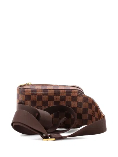 Pre-owned Louis Vuitton Geronimos Waist Bag Damier Belt Bag In Brown