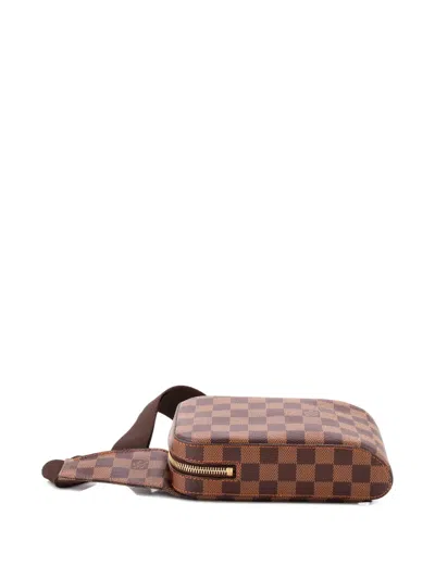 Pre-owned Louis Vuitton Geronimos Waist Bag Damier Belt Bag In Brown