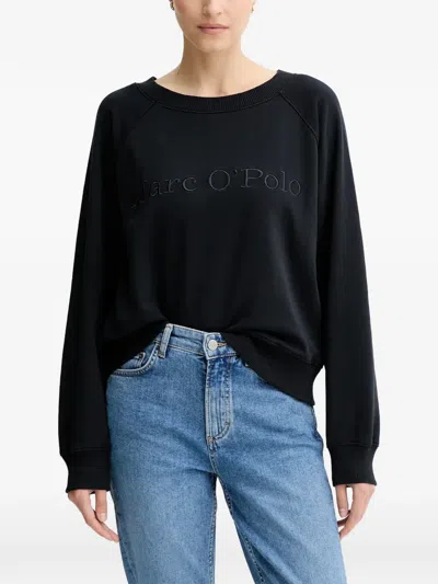 Marc O'polo Embroidered-logo Sweatshirt In Blue
