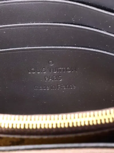 Pre-owned Louis Vuitton Vertical Zippy Metis Chain Wallet Reverse Monogram Canvas Crossbody Bag In Brown