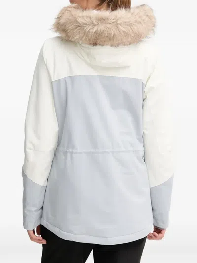Columbia Ava Alpine Faux-fur Hooded Ski Jacket In White