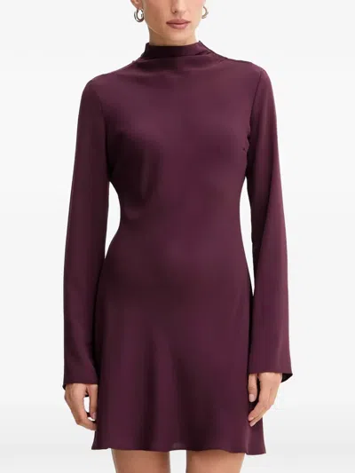 Patrizia Pepe Button-detail Mini Dress In Brown