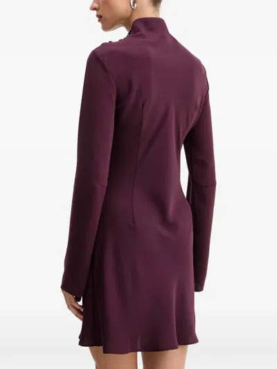 Patrizia Pepe Button-detail Mini Dress In Brown