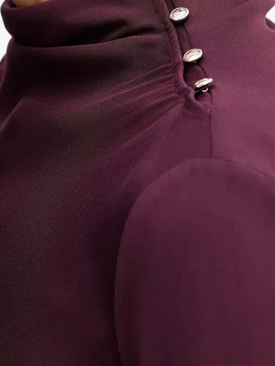 Patrizia Pepe Button-detail Mini Dress In Brown