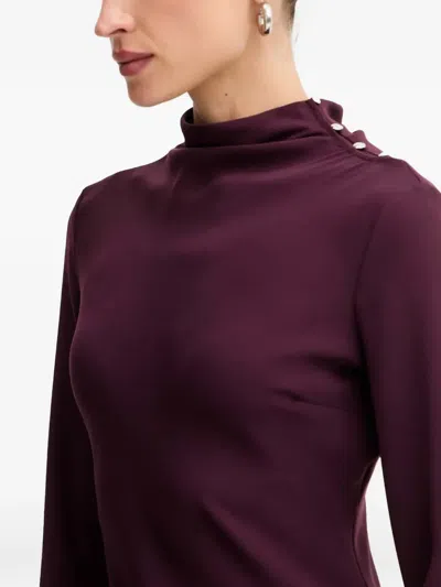 Patrizia Pepe Button-detail Mini Dress In Brown