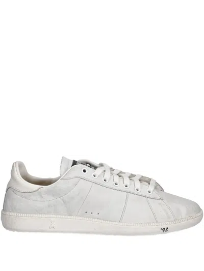 Patrizia Pepe Leather Lace-up Sneakers In White