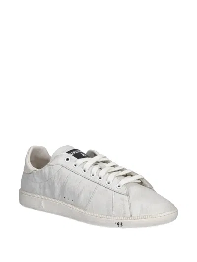 Patrizia Pepe Leather Lace-up Sneakers In White