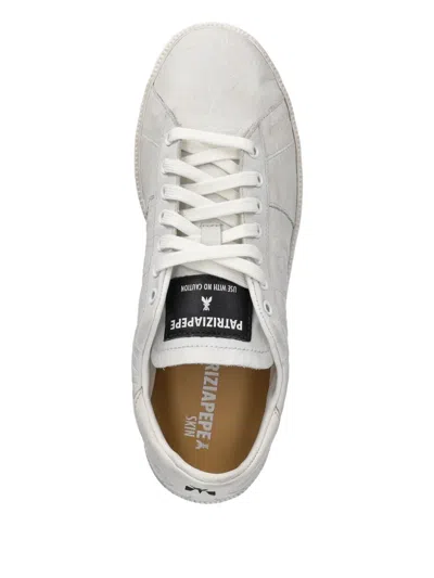 Patrizia Pepe Leather Lace-up Sneakers In White