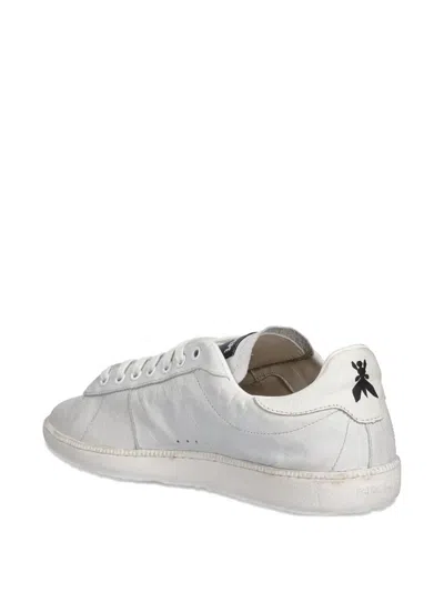 Patrizia Pepe Leather Lace-up Sneakers In White