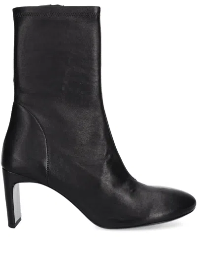 Patrizia Pepe Zip-fastening Round-toe Boots In Black