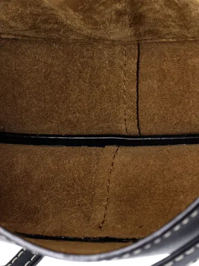 Pre-owned Loewe Gate Shoulder Bag Leather Mini Crossbody Bag In Black