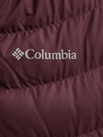 Columbia Powder Lite™ Ii Hooded Logo-detail Jacket In Burgundy