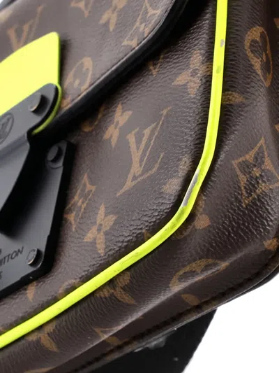 Pre-owned Louis Vuitton S Lock Sling Bag Macassar Monogram Canvas Belt Bag In Brown