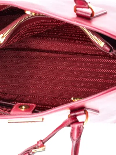 Pre-owned Prada Open Promenade Bag Saffiano Leather Large Tote Bag In Red