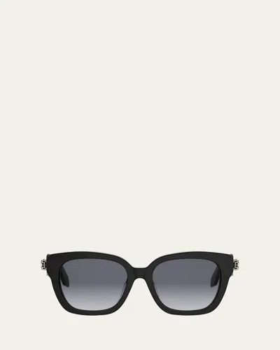 Bvlgari Serpenti Forever Butterfly Acetate Sunglasses In Black