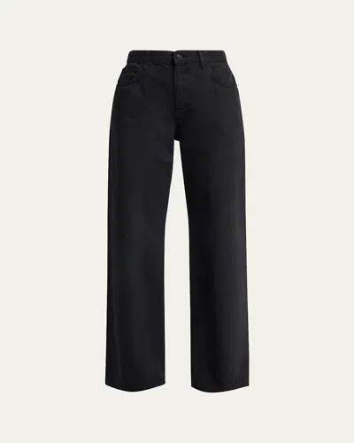 The Row Eglitta Straight-leg Jeans In Black
