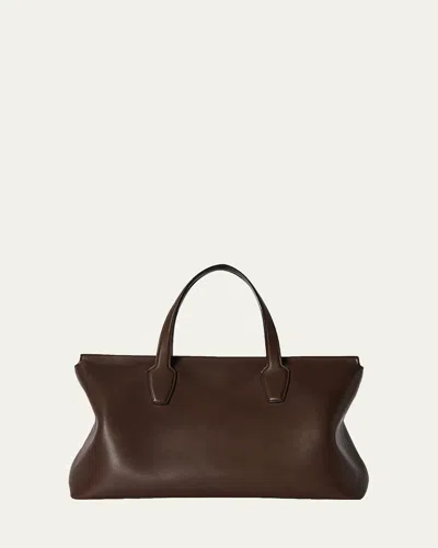 The Row Marcel Slouchy Top-handle Bag In Leather In Brown
