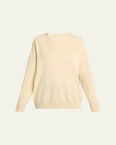The Row Migeia V-neck Cashmere Sweater In Multi
